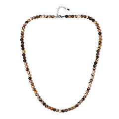 Collana in argento con Diaspro Zebrato Rosso