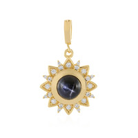 Ciondolo in argento con Diopside Stellato d'India