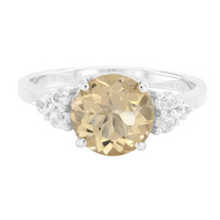 Anello in argento con Quarzo Champagne