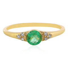 Anello in oro con Smeraldo Colombiano