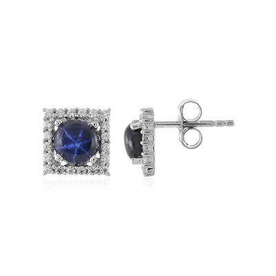 Orecchini in argento con Zaffiro Stellato Blu