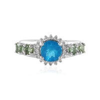 Anello in argento con Apatite Blu Neon