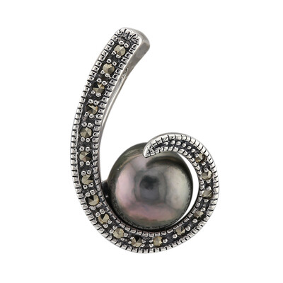 Ciondolo in argento con Perla Tahitiana (Annette classic)