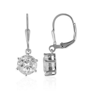 Orecchini in argento con Topazio Bianco