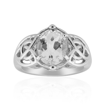 Anello in argento con Topazio Bianco
