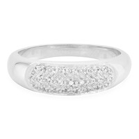 Anello in argento con Zaffiro Bianco
