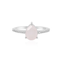 Anello in argento con Quarzo Rosa