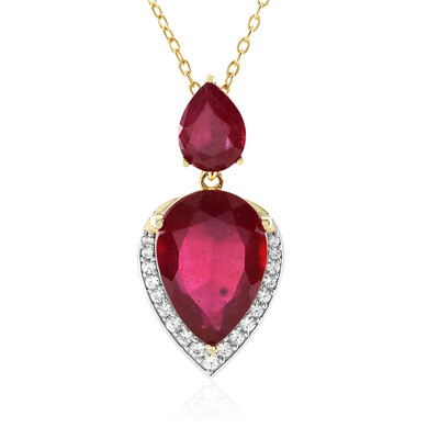 Collana in argento con Rubino del Madagascar