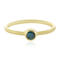 Anello in oro con Diamante Blu