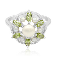 Anello in argento con Perla di Acqua Dolce (TPC)