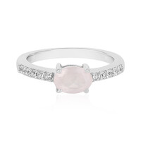 Anello in argento con Quarzo Rosa