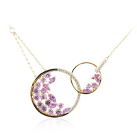 Collana in oro con Zaffiro Ceylon Porpora (non riscaldato)