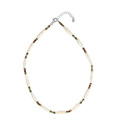 Collana in argento con Perla Keshi (TPC)