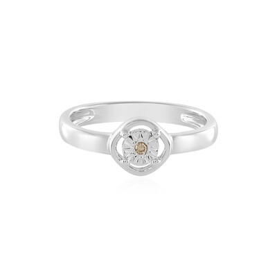 Anello in argento con Diamante Champagne I3