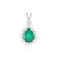 Ciondolo in argento con Onice Verde