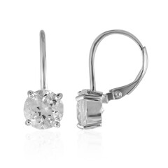 Orecchini in argento con Topazio Bianco