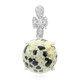 Ciondolo in argento con Diaspro Dalmata