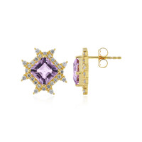 Orecchini in argento con Ametista Rose de France