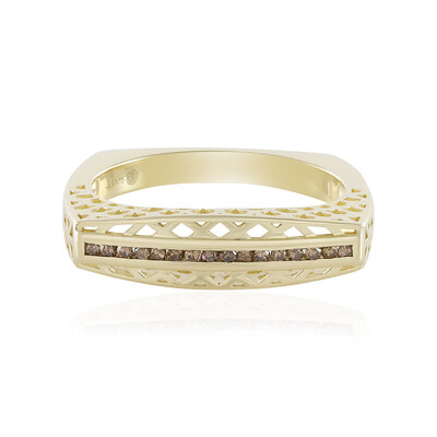 Anello in oro con Diamante Champagne I2 (Ornaments by de Melo)