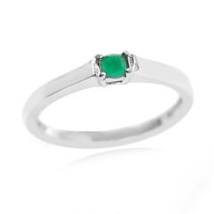 Anello in argento con Smeraldo Colombiano