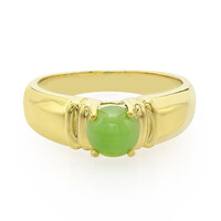 Anello da uomo placcato in oro con Crisoprasio Imperiale