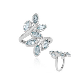 Anello in argento con Topazio Blu Cielo