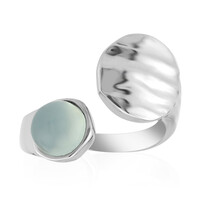 Anello in argento con Calcedonio Acqua
