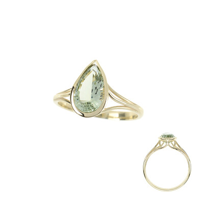 Anello in oro con Ametista Verde (dagen)