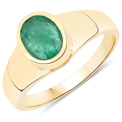 Anello in oro con Smeraldo Zambia