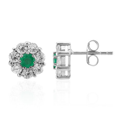Orecchini in argento con Smeraldo Russo
