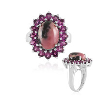Anello in argento con Rodonite