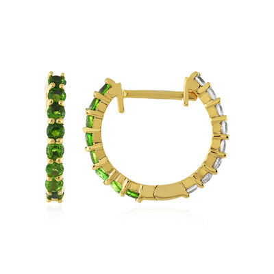 Orecchini in argento con Diopside Russo