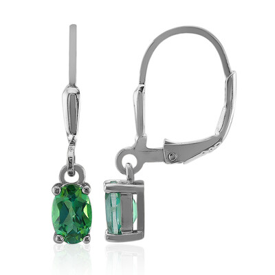 Orecchini in argento con Topazio Verde Farfalla
