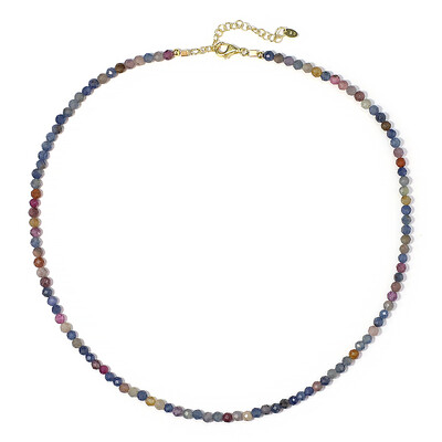 Collana in argento con Zaffiro Fancy
