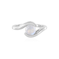 Anello in argento con Pietra di Luna Arcobaleno