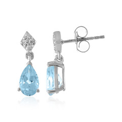 Orecchini in argento con Topazio Blu Cielo