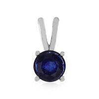 Ciondolo in argento con Zaffiro Blu del Madagascar
