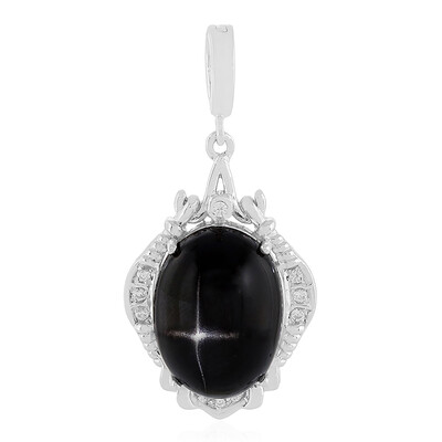 Ciondolo in argento con Diopside Stellato d'India