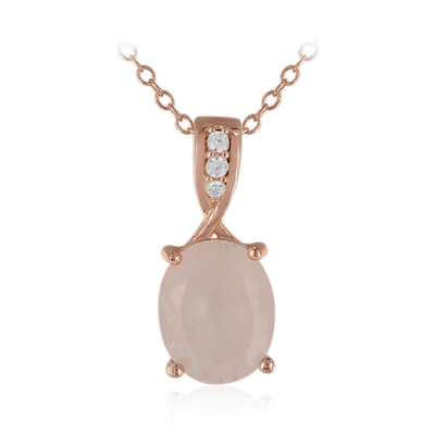 Collana in argento con Quarzo Rosa