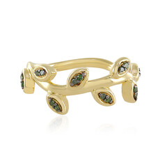 Anello in oro con Diamante Verde I4