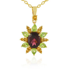 Collana in argento con Rodolite Lampone
