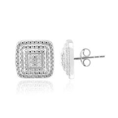 Orecchini in argento con Diamante I3 (I)