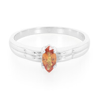 Anello in argento con Zaffiro Arancione