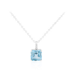 Collana in argento con Topazio Blu Cielo