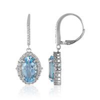 Orecchini in argento con Topazio Blu Cielo