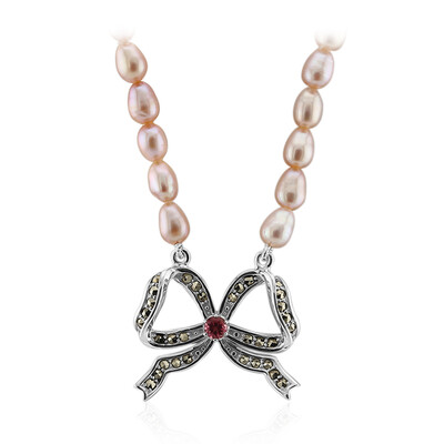 Collana in argento con Perla d'Acqua Dolce Rosa (TPC)