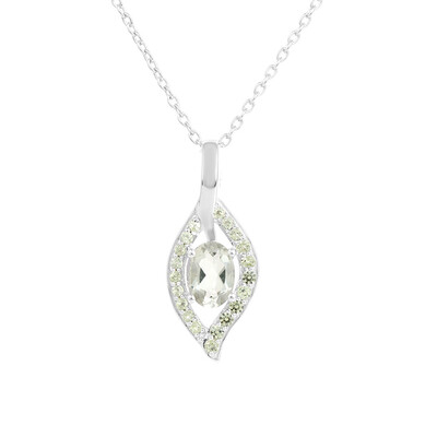 Collana in argento con Ametista Verde