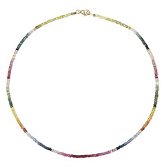 Collana in argento con Zaffiro Fancy