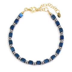 Bracciale in argento con Ematite Blu