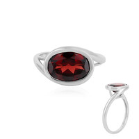 Anello in argento con Granato Mozambico